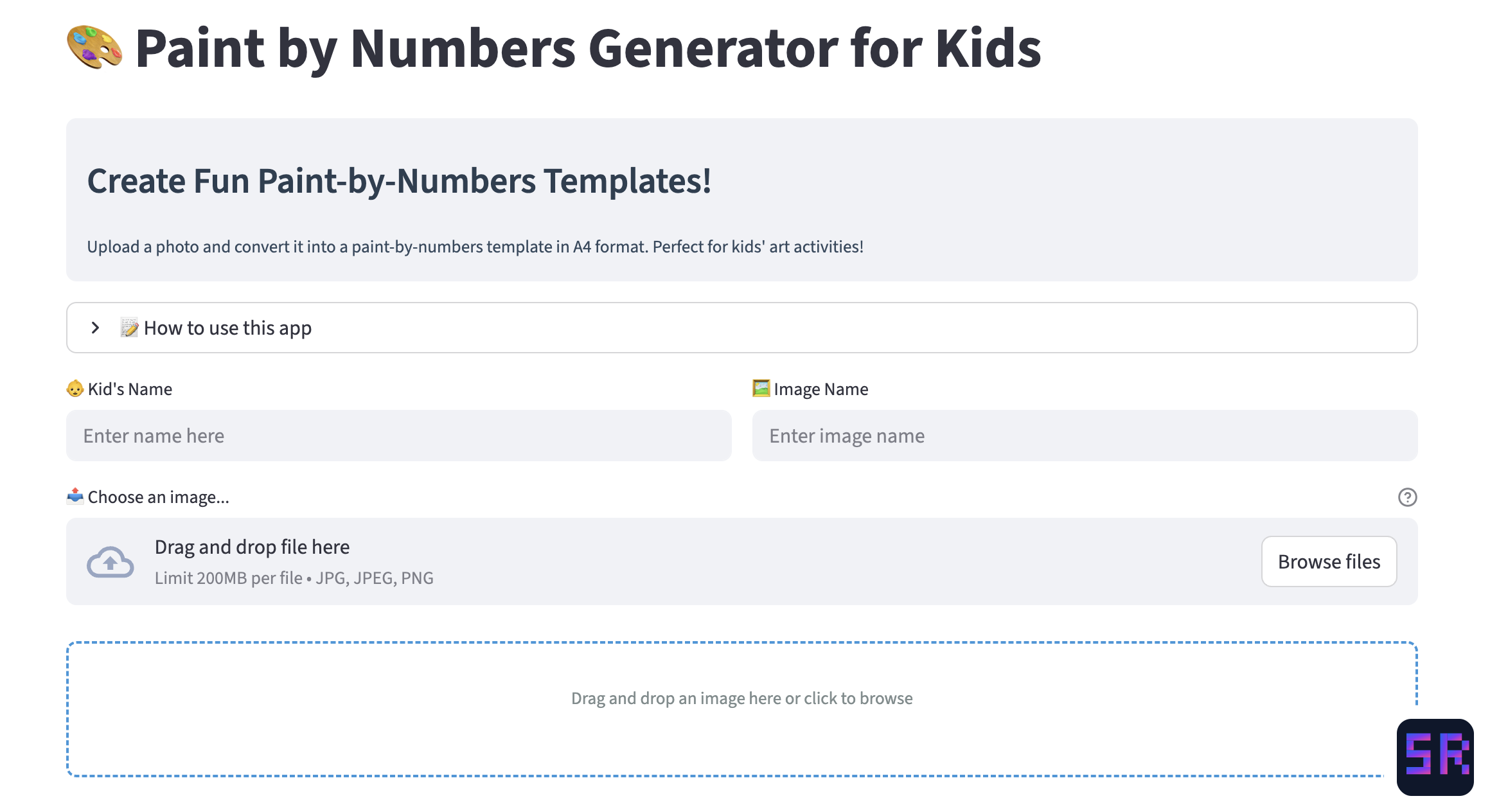 Paint by Numbers Generator